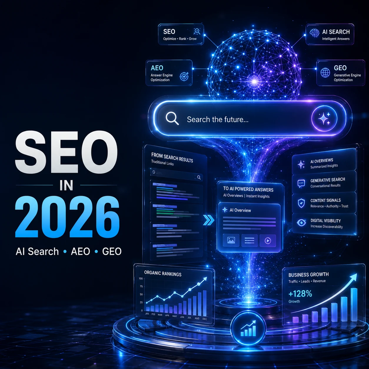 SEO in the Age of AI: AI Overviews, AEO & GEO